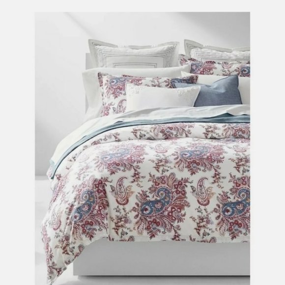 RALPH LAUREN HOME Juliet Paisley Full Queen Duvet Cover Set - 100% COTTON - Picture 1 of 4
